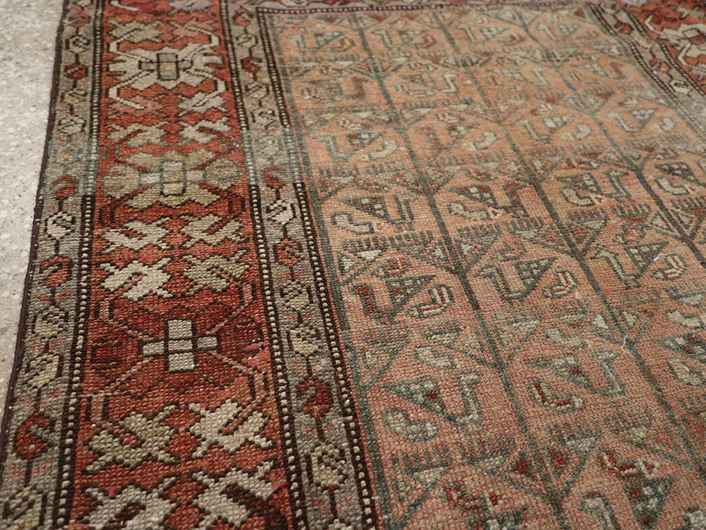 Antique Persian Malayer Throw Rug, No.29682 - Staging