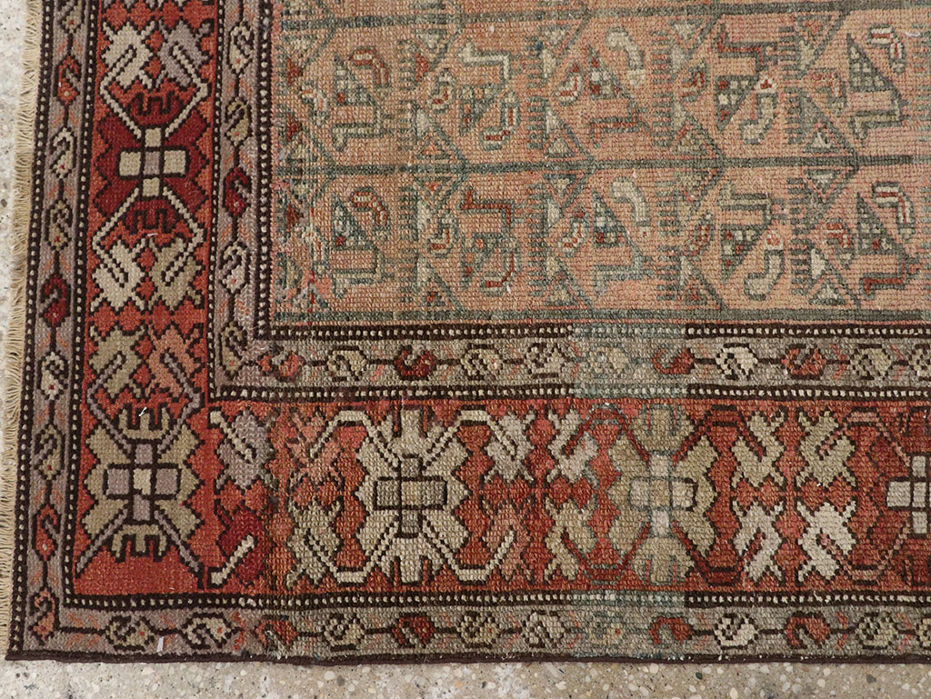 Antique Persian Malayer Throw Rug, No.29682 - Staging