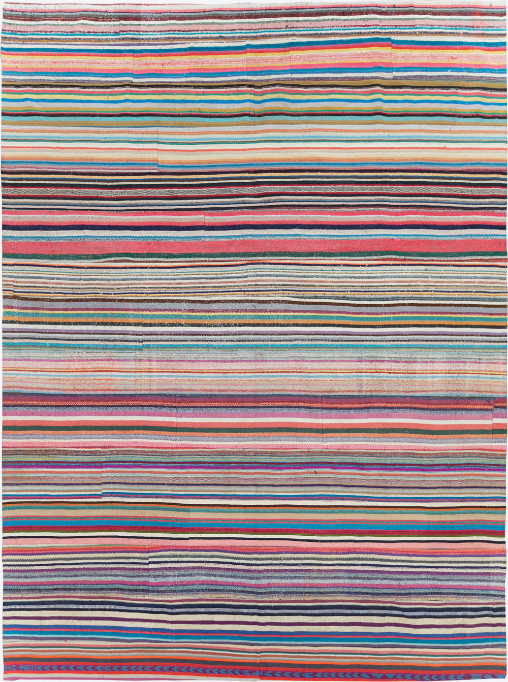 Contemporary Turkish Flatweave Kilim Large Room Size Carpet, No.29690 - Staging