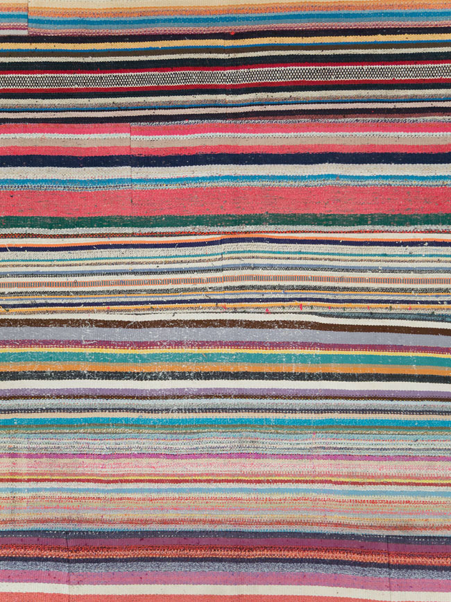 Contemporary Turkish Flatweave Kilim Large Room Size Carpet, No.29690 - Staging