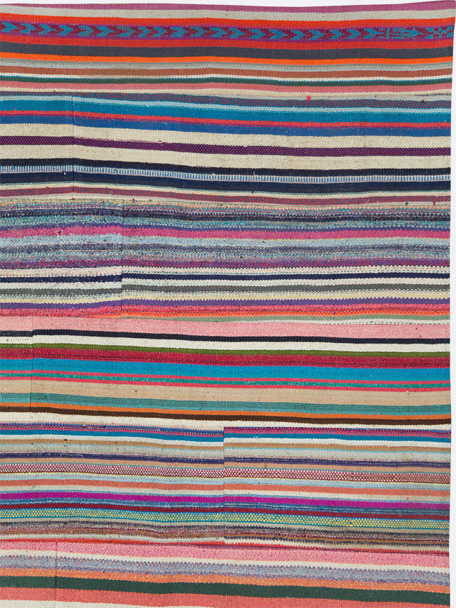 Contemporary Turkish Flatweave Kilim Large Room Size Carpet, No.29690 - Staging