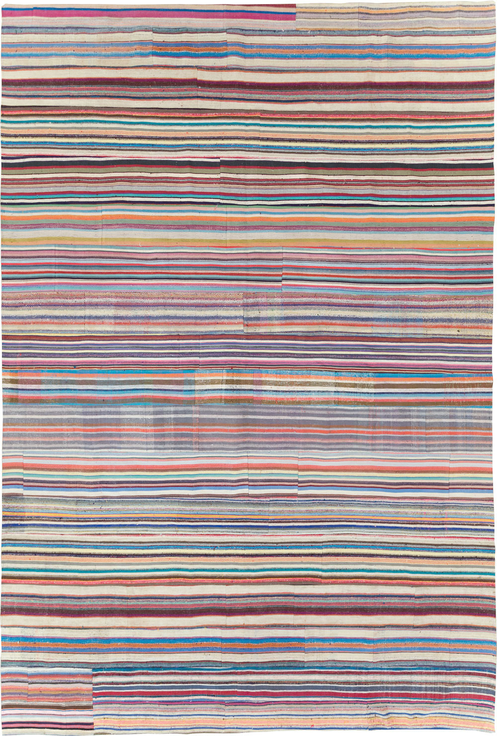 Contemporary Turkish Flat-Weave Oversize Carpet, No.29694 - Staging