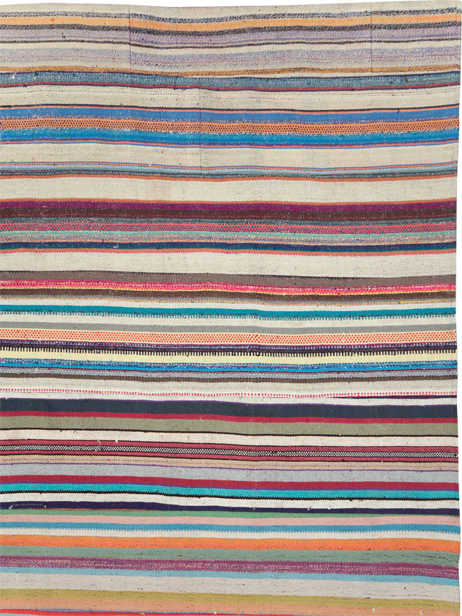 Contemporary Turkish Flat-Weave Oversize Carpet, No.29694 - Staging