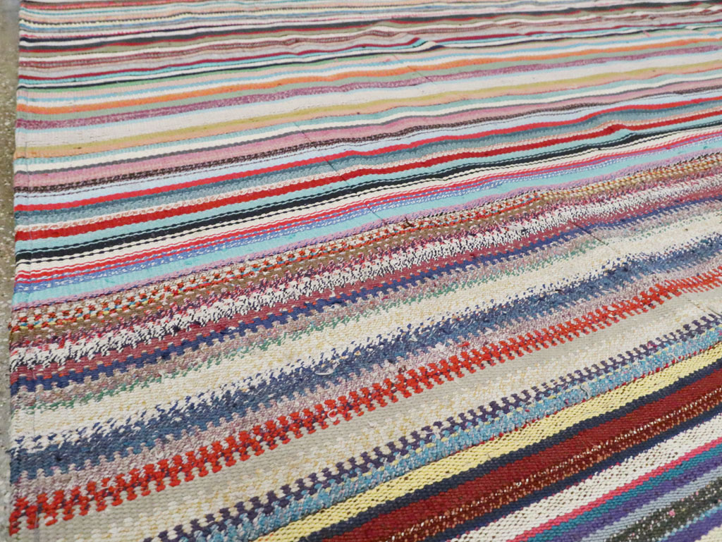 Contemporary Turkish Flat-Weave Oversize Carpet, No.29694 - Staging