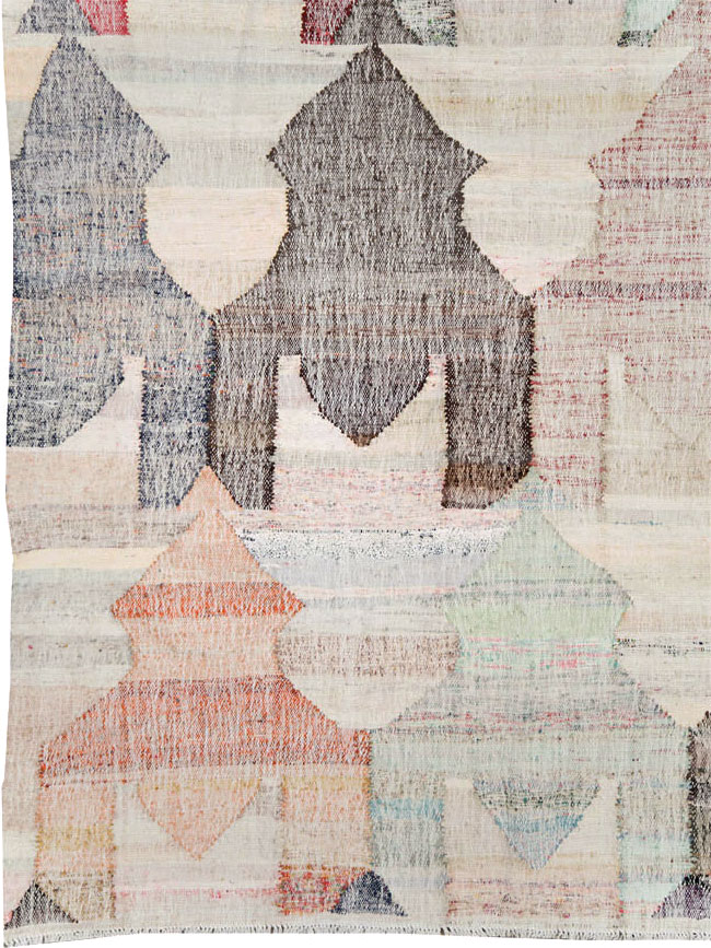 Turkish Contemporary Flatweave Kilim Large Room Size Carpet, No.29696 - Staging