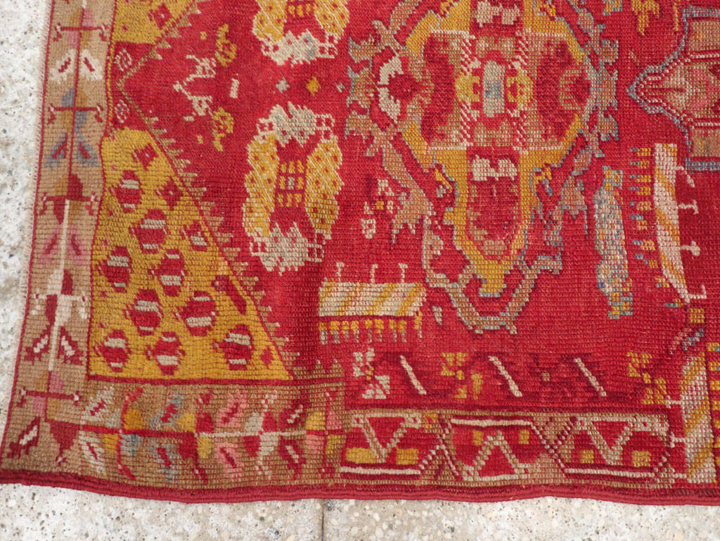 Antique Turkish Anatolian Wagireh Rug, No.29704 - Staging