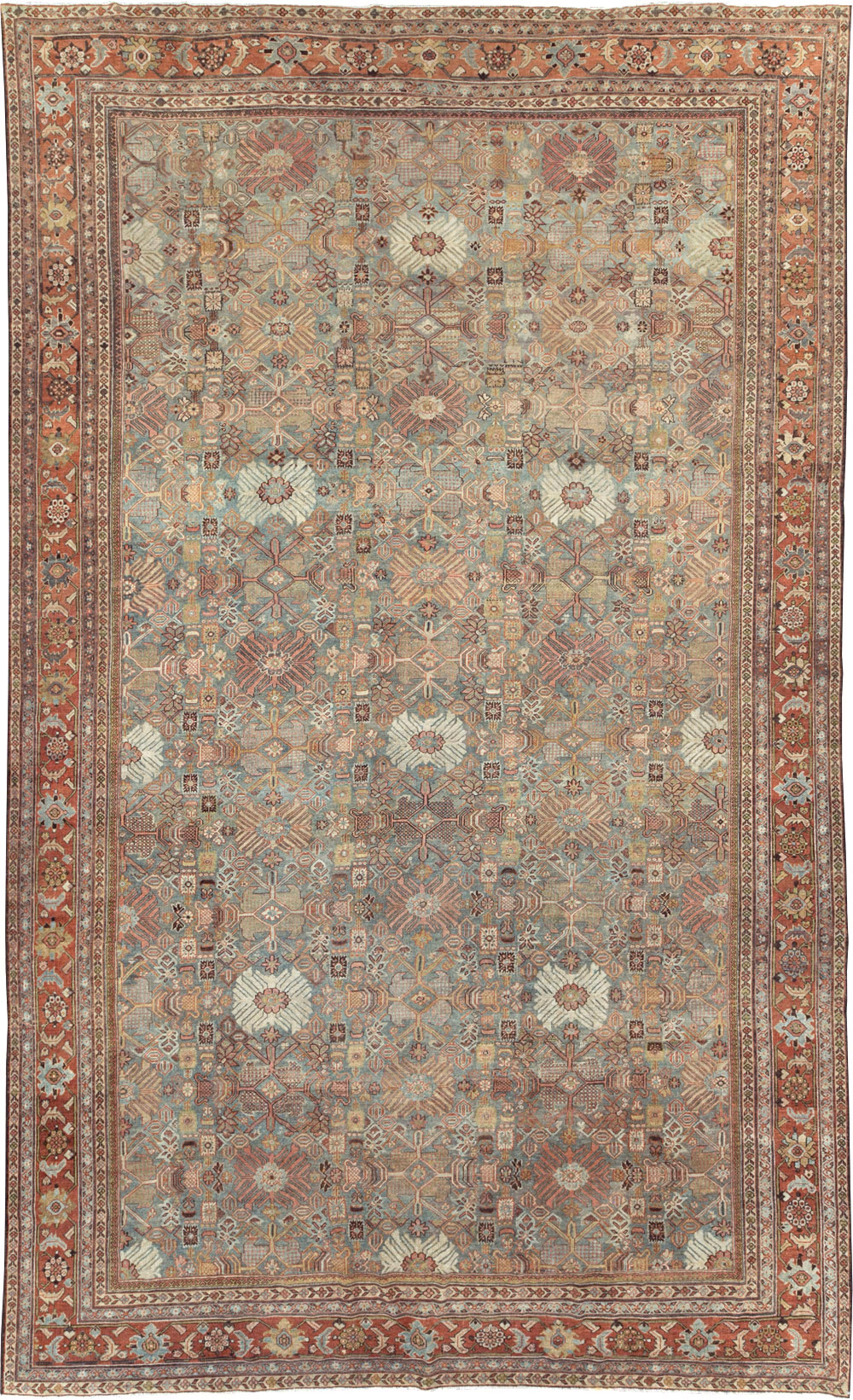 Antique Persian Mahal Carpet, No.29706 - Staging