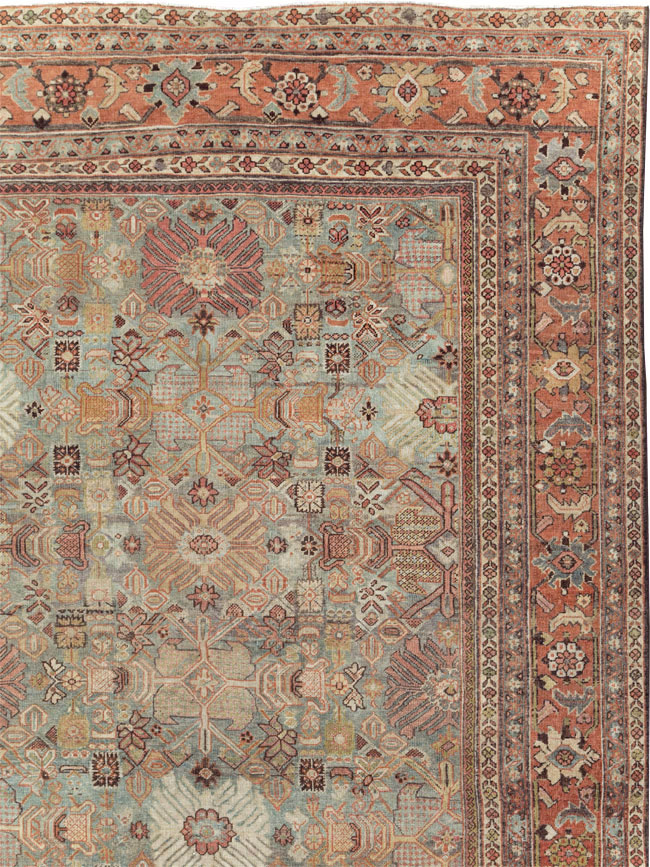Antique Persian Mahal Carpet, No.29706 - Staging