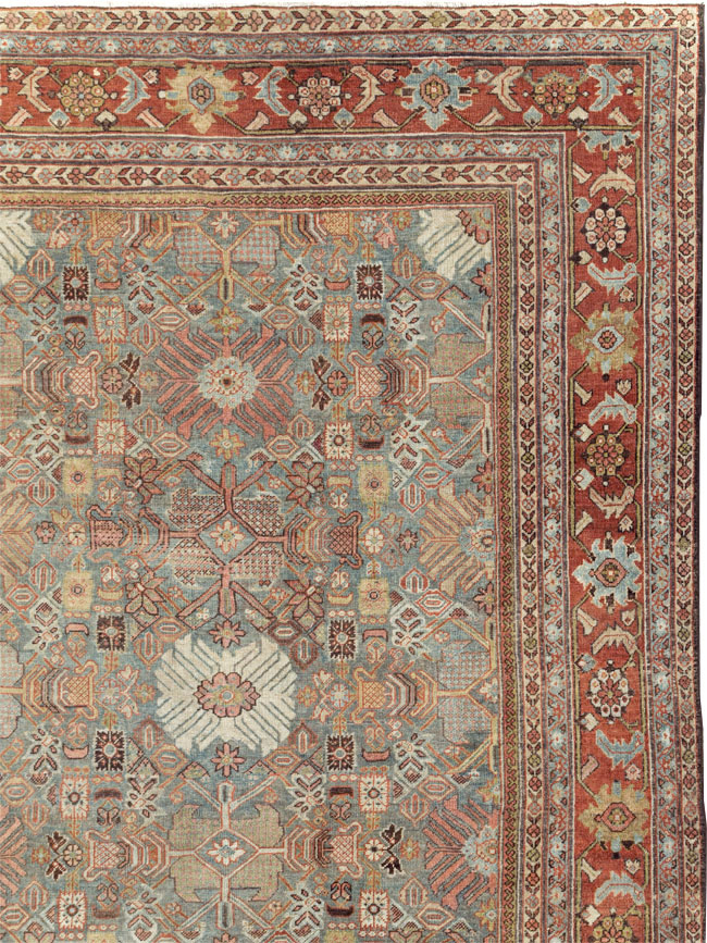 Antique Persian Mahal Carpet, No.29706 - Staging