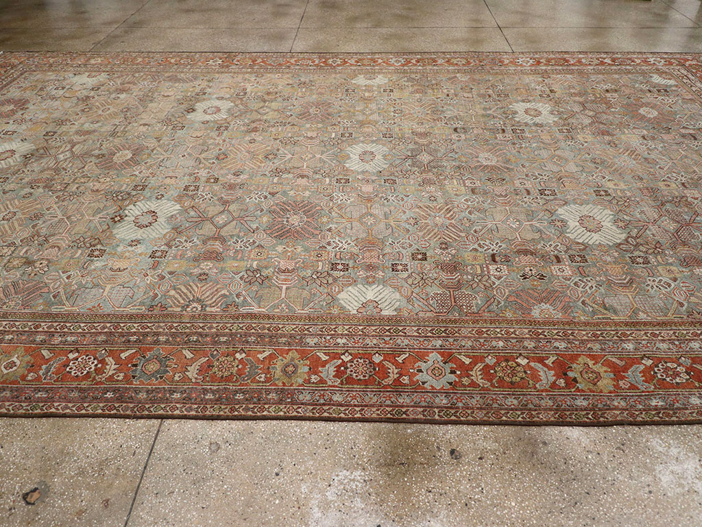 Antique Persian Mahal Carpet, No.29706 - Staging