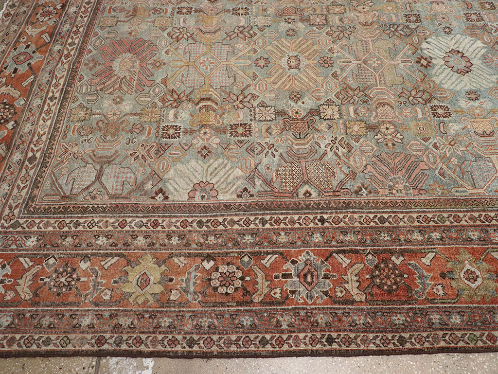 Antique Persian Mahal Carpet, No.29706 - Staging