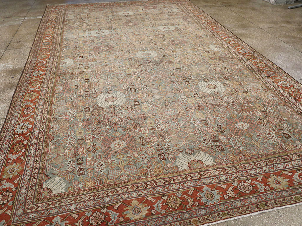 Antique Persian Mahal Carpet, No.29706 - Staging