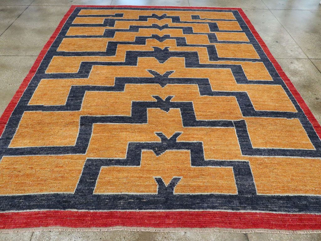 Contemporary Turkish Tulu Room Size Carpet, No.29707 - Staging