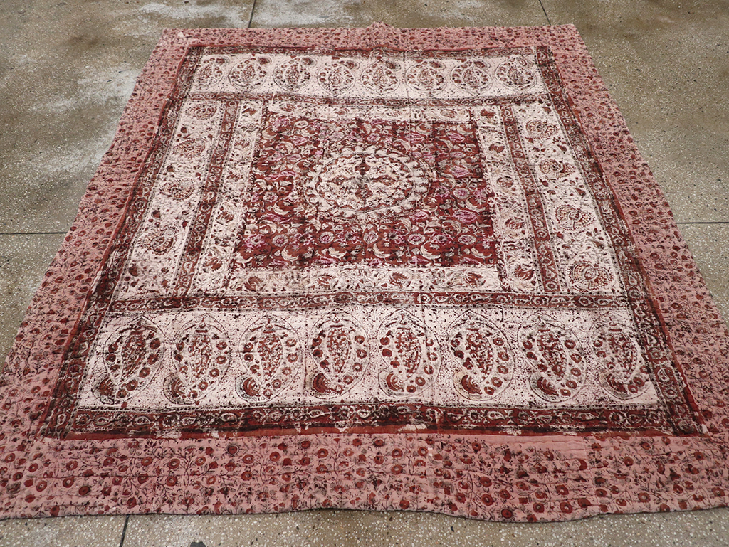Vintage Persian Lahaf Blanket, No.29712 - Staging