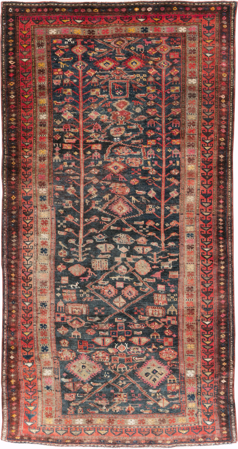 Antique Persian Lori Gallery Rug, No.29714 - Staging