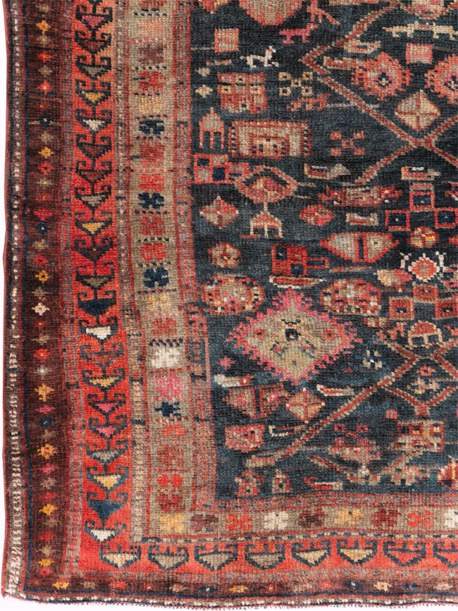 Antique Persian Lori Gallery Rug, No.29714 - Staging