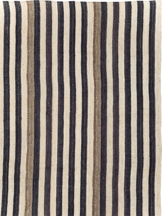 Modern Turkish Flatweave Kilim Room Size Carpet, No.29727 - Staging