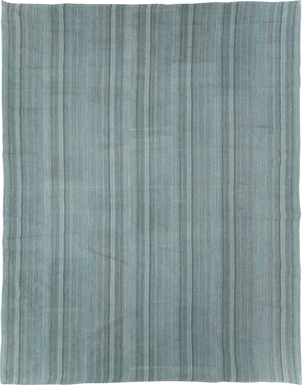 Rustic Modern Turkish Flatweave Kilim Room Size Carpet, No.29728 - Staging