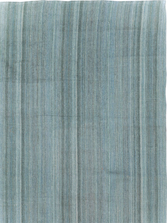 Rustic Modern Turkish Flatweave Kilim Room Size Carpet, No.29728 - Staging