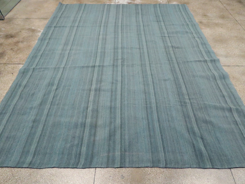 Rustic Modern Turkish Flatweave Kilim Room Size Carpet, No.29728 - Staging