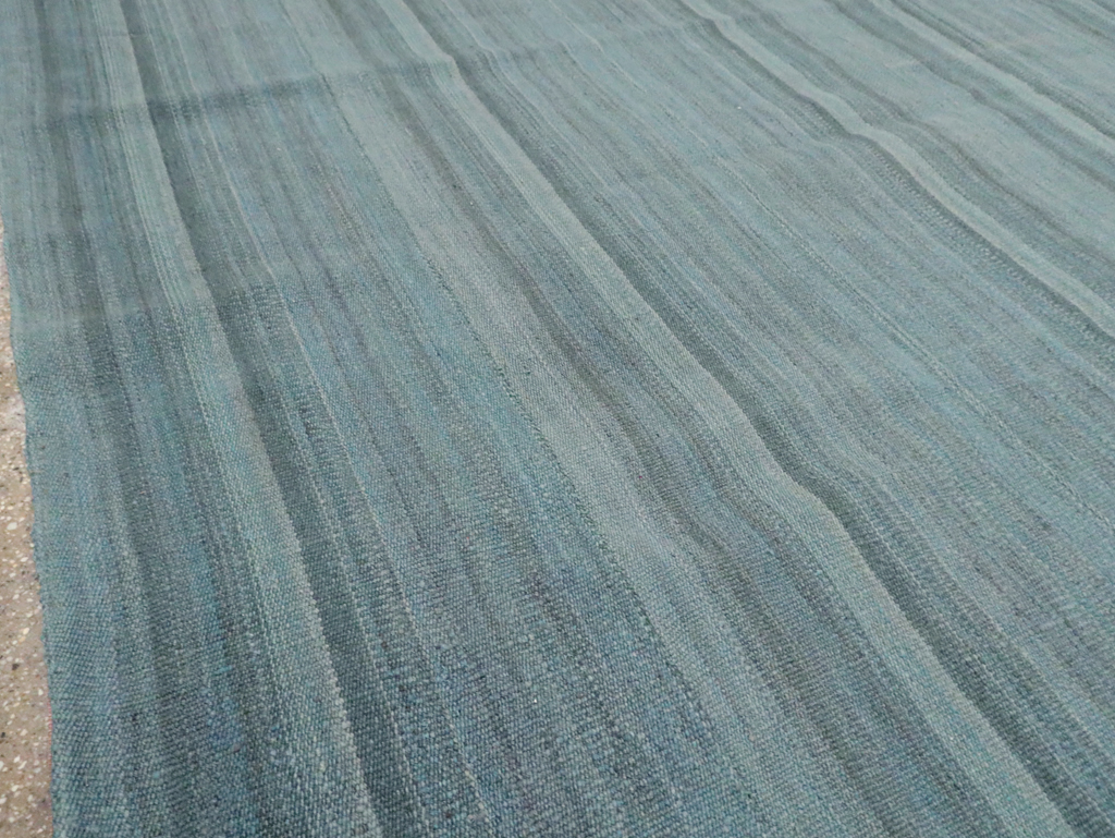 Rustic Modern Turkish Flatweave Kilim Room Size Carpet, No.29728 - Staging