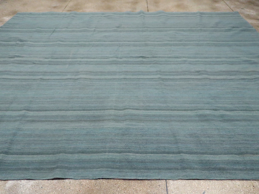 Rustic Modern Turkish Flatweave Kilim Room Size Carpet, No.29728 - Staging