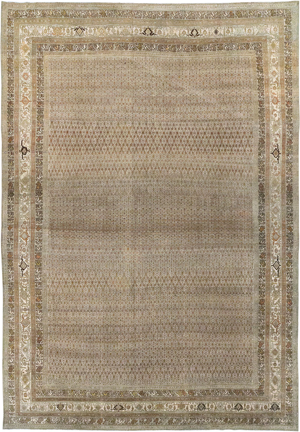 Antique Persian Bibikabad Large Room Size Carpet, No.29736 - Staging