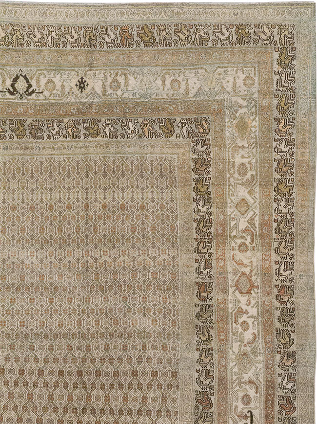 Antique Persian Bibikabad Large Room Size Carpet, No.29736 - Staging