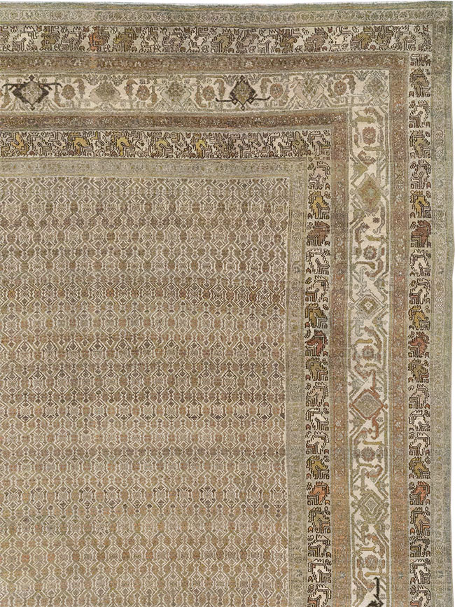 Antique Persian Bibikabad Large Room Size Carpet, No.29736 - Staging