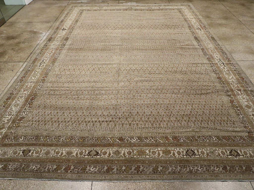 Antique Persian Bibikabad Large Room Size Carpet, No.29736 - Staging