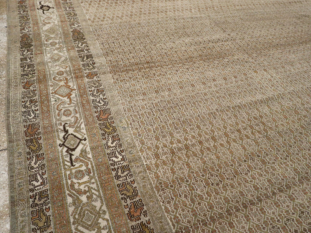 Antique Persian Bibikabad Large Room Size Carpet, No.29736 - Staging
