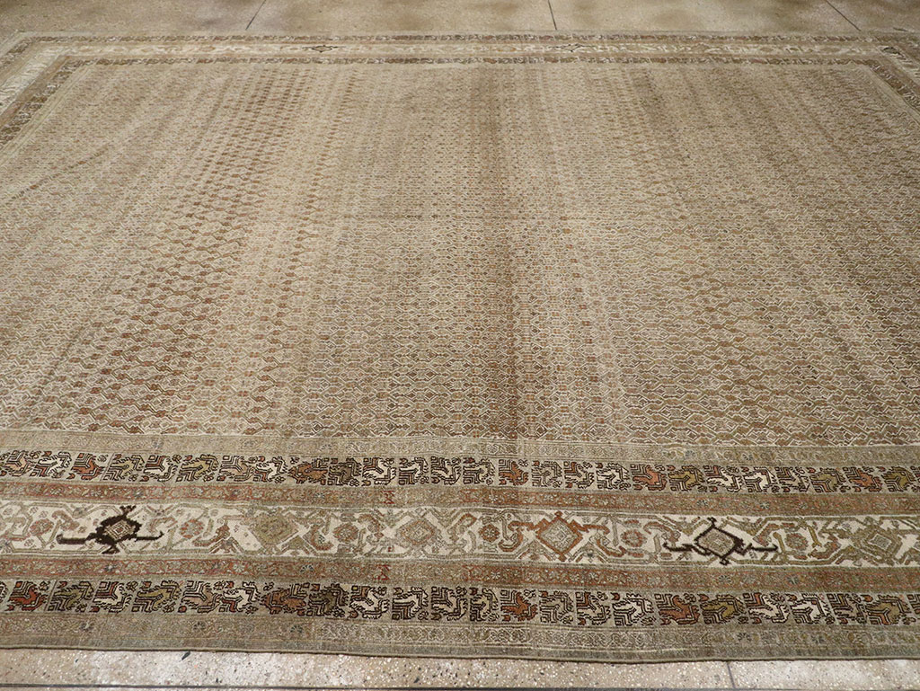 Antique Persian Bibikabad Large Room Size Carpet, No.29736 - Staging