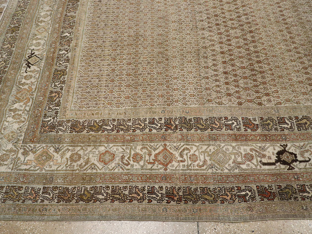 Antique Persian Bibikabad Large Room Size Carpet, No.29736 - Staging