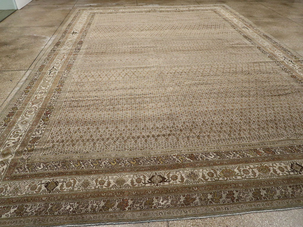 Antique Persian Bibikabad Large Room Size Carpet, No.29736 - Staging