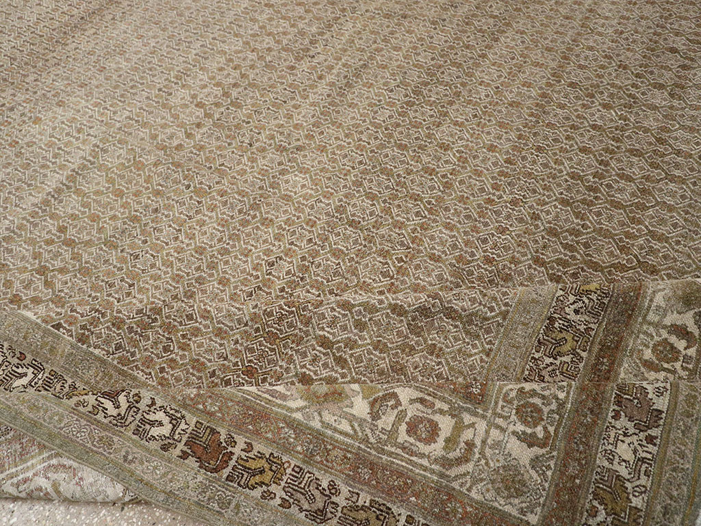 Antique Persian Bibikabad Large Room Size Carpet, No.29736 - Staging