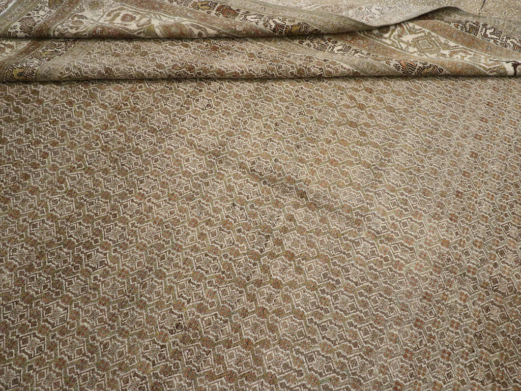 Antique Persian Bibikabad Large Room Size Carpet, No.29736 - Staging