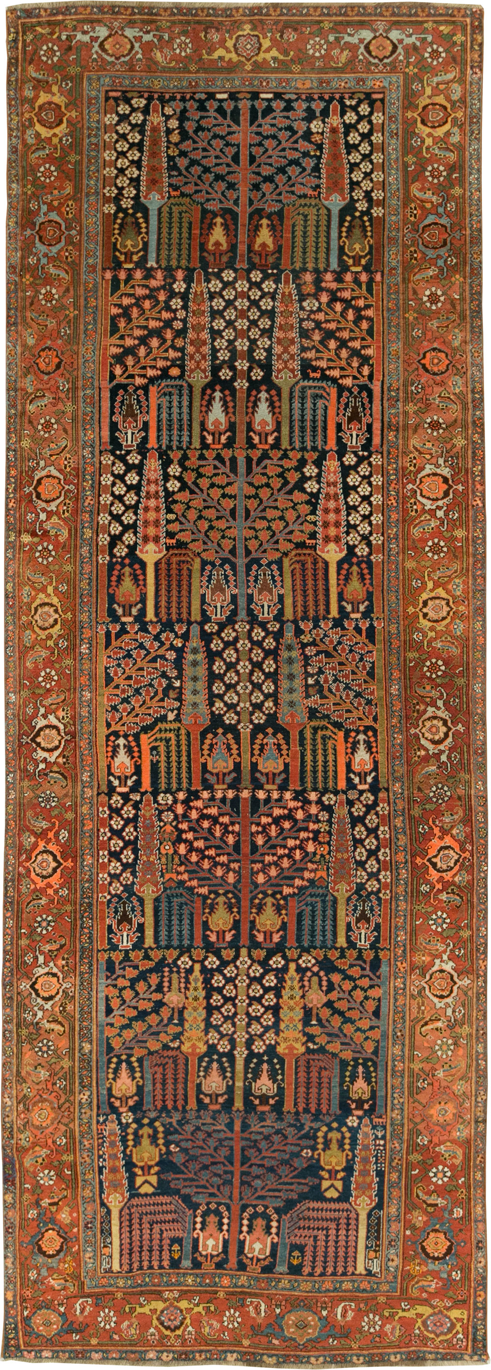 Antique Persian Kurd Gallery Carpet, No.29737 - Staging