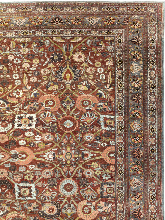 Antique Persian Bidjar Carpet, No.29741 - Staging