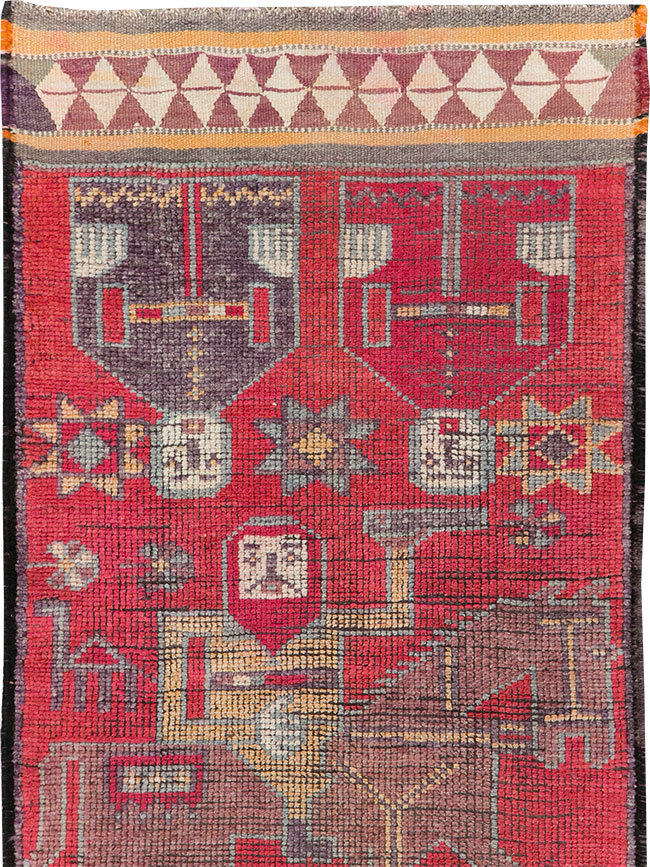 Vintage Turkish Anatolian Pictorial Runner, No.29758 - Staging