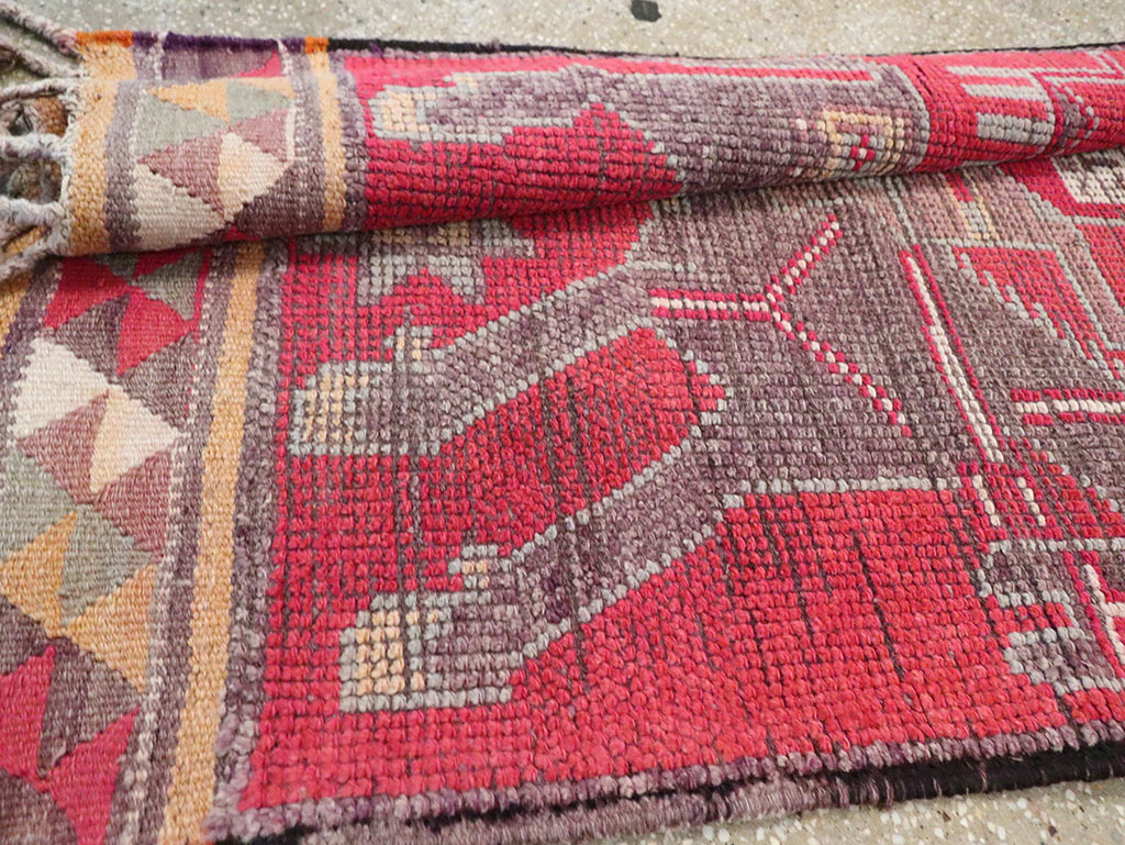 Vintage Turkish Anatolian Pictorial Runner, No.29758 - Staging