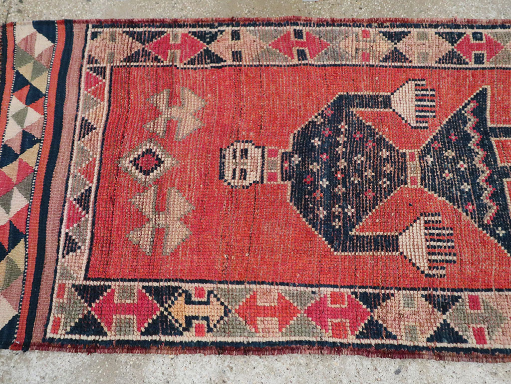 Vintage Turkish Anatolian Pictorial Runner, No.29759 - Staging