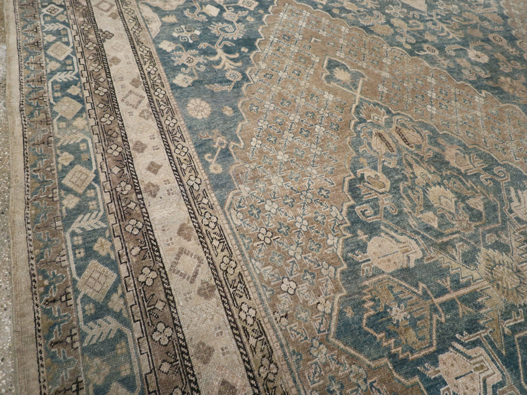 Antique East Turkestan Khotan Square Room Size Carpet, No.29762 - Staging