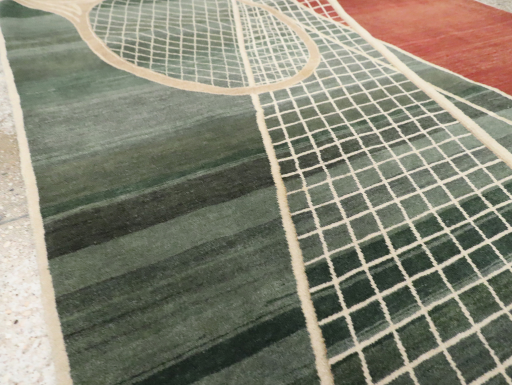 Modern Persian Tabriz Pictorial Rug (Pair: 1 of 2), No.29763 - Staging