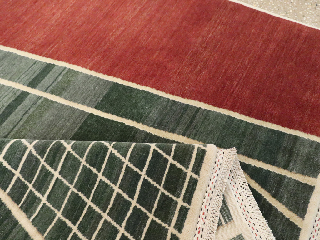 Modern Persian Tabriz Pictorial Rug (Pair: 1 of 2), No.29763 - Staging