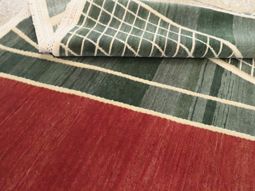 Modern Persian Tabriz Pictorial Rug (Pair: 1 of 2), No.29763 - Staging