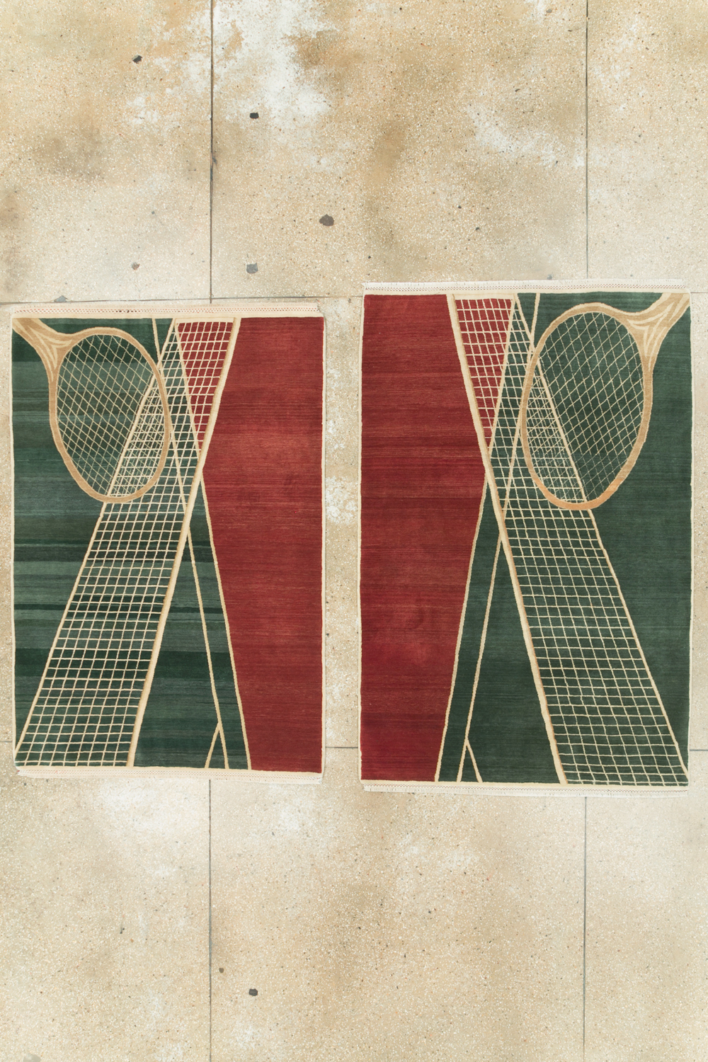 Modern Persian Tabriz Pictorial Rug (Pair: 1 of 2), No.29763 - Staging