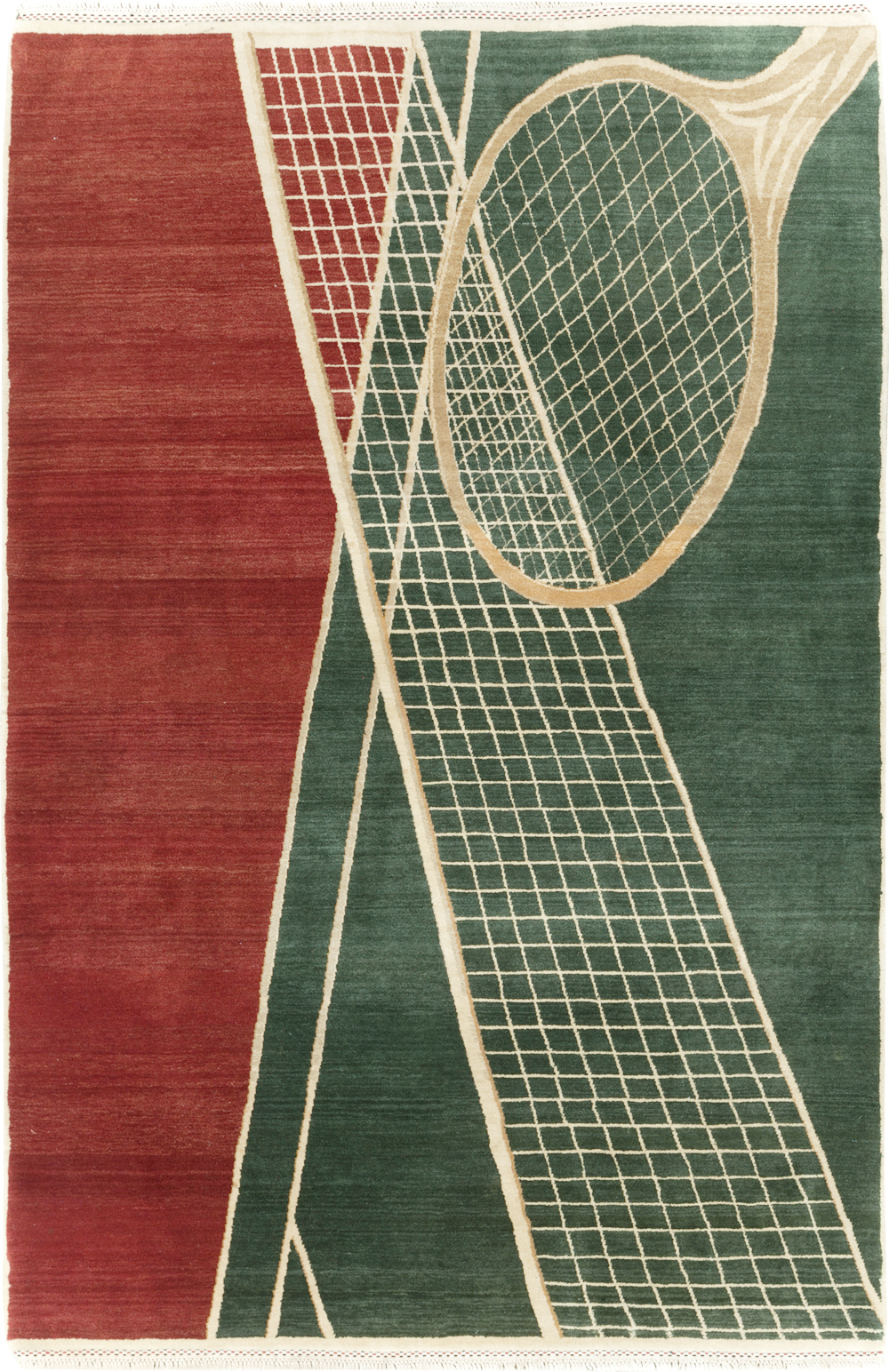 Modern Persian Tabriz Pictorial Rug (Pair: 2 of 2), No.29764 - Staging