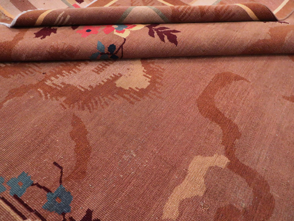 Chinese Art Deco Inspired Vintage Indian Carpet, No.29773 - Staging