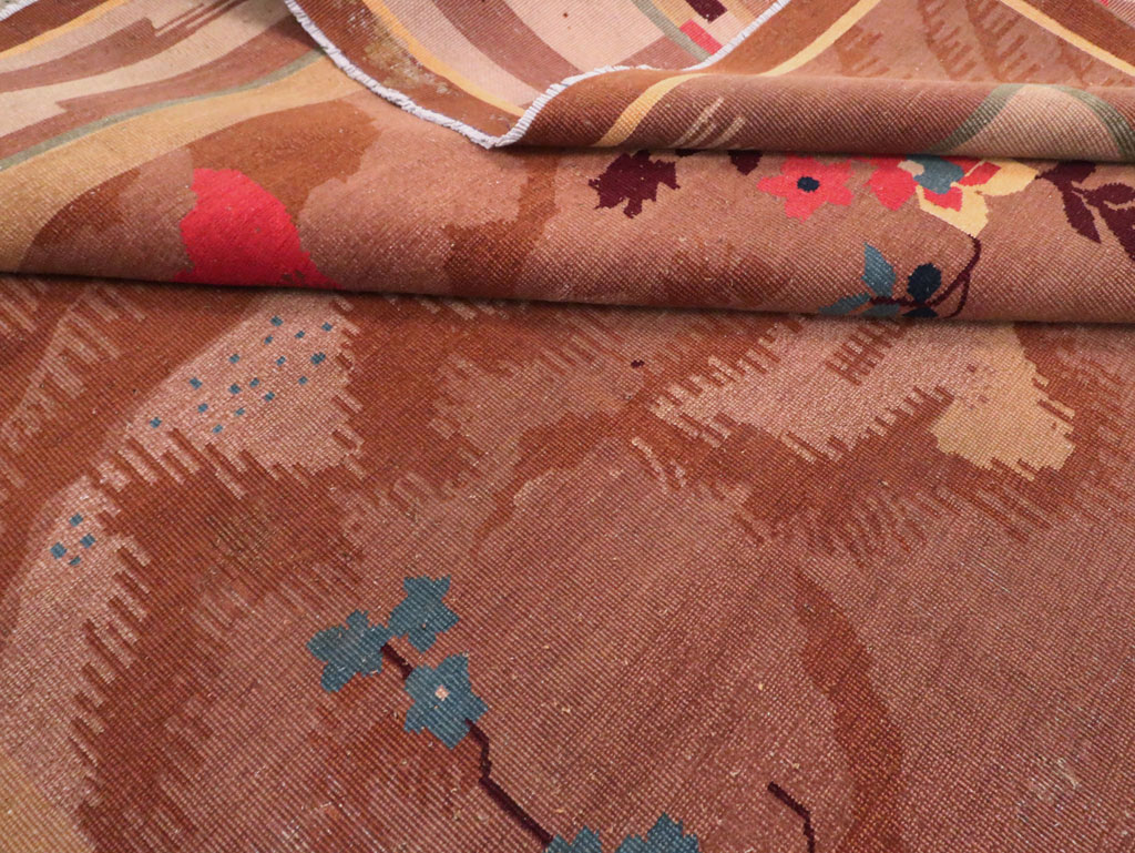 Chinese Art Deco Inspired Vintage Indian Carpet, No.29773 - Staging