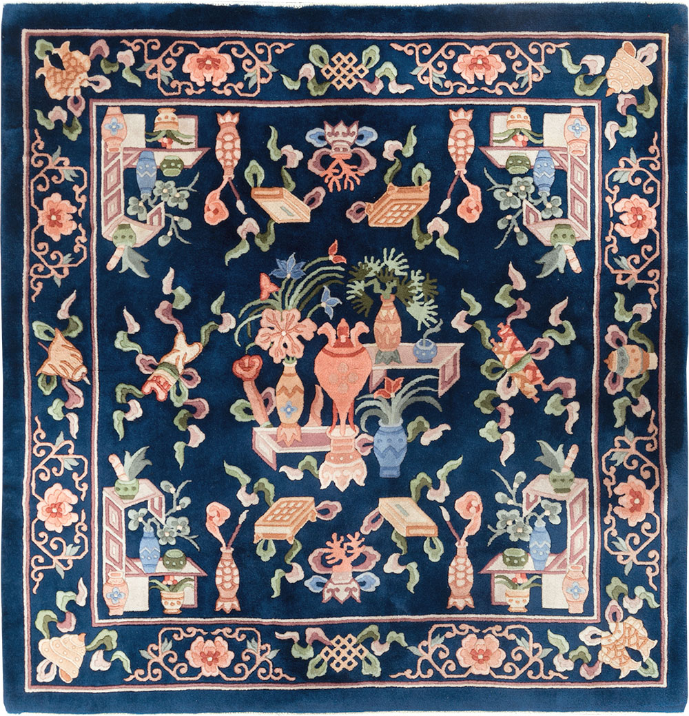 Vintage Chinese Carpet, No.29775 - Staging
